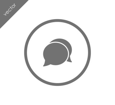 Görüşme düz simgesi