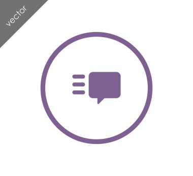 Konuşma kabarcıklar düz simgesini 