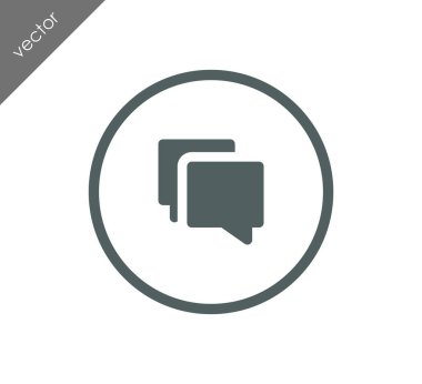 Görüşme düz simgesi