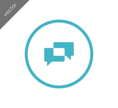 Görüşme düz simgesi