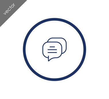 Konuşma kabarcıklar düz simgesini 