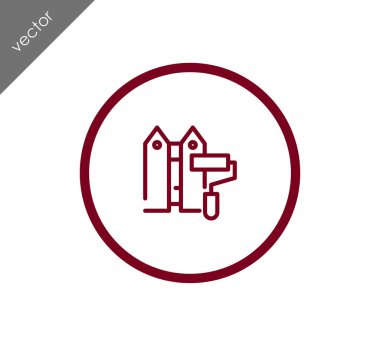 Bir çit simgesini boyama