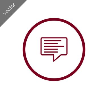 Konuşma kabarcıklar düz simgesini 