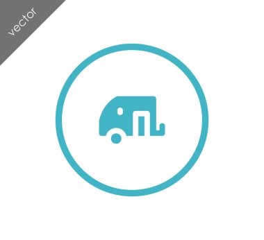 Karavan basit simgesi