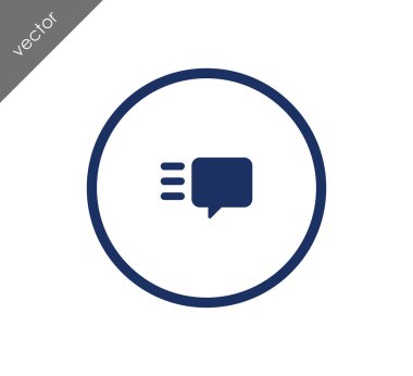 Konuşma kabarcıklar düz simgesini 