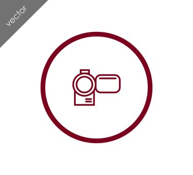 video kamera düz simgesi