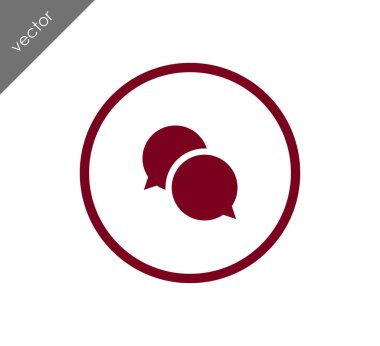 Görüşme düz simgesi