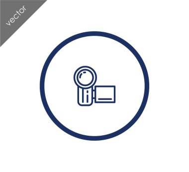 video kamera düz simgesi