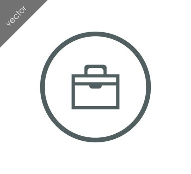 Evrak Çantası Düz Simgesi