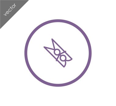 Clothespin düz simgesi