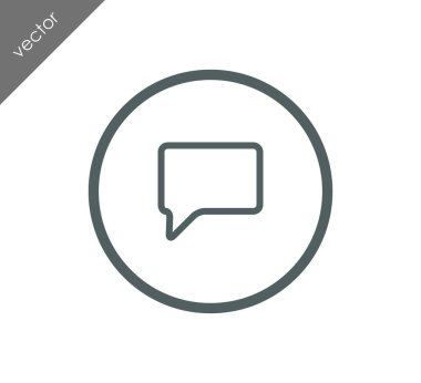 Konuşma balonu düz simgesinin 