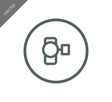 video kamera düz simgesi