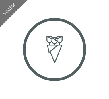 Buket gül simgesinin