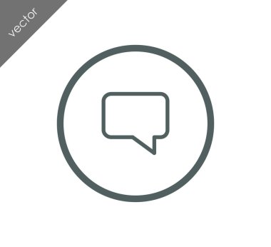 Konuşma balonu düz simgesinin 