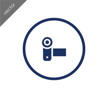 video kamera düz simgesi