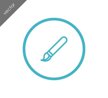 Düz fırça simgesini