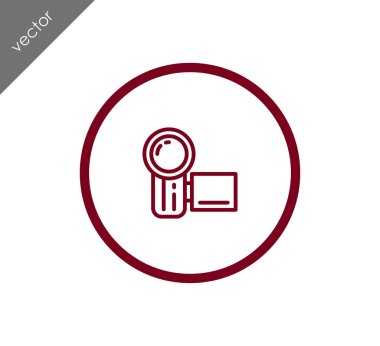 video kamera düz simgesi