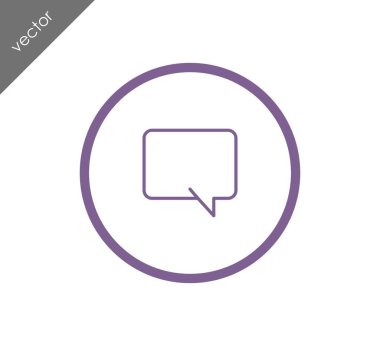 Konuşma balonu düz simgesinin 