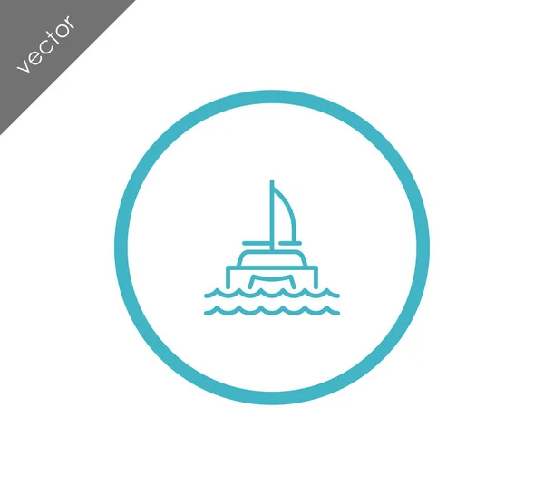 Icono web de catamarán — Vector de stock