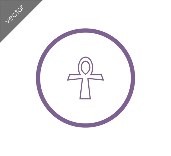 Religión cruz icono — Vector de stock