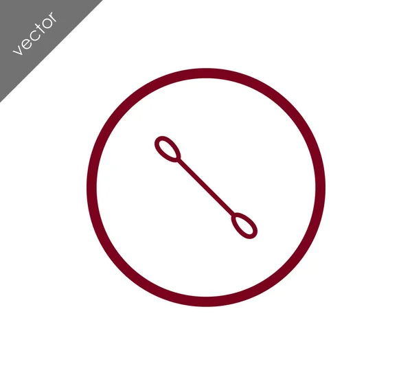 Cotton swab pictogram — Stockvector