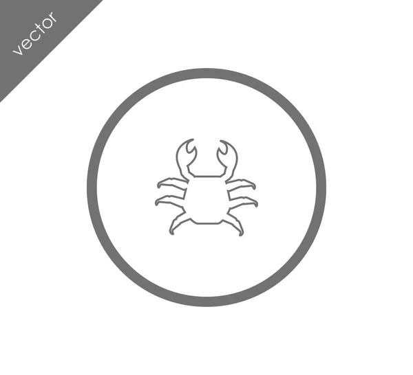 Ikona ilustracja krab — Wektor stockowy