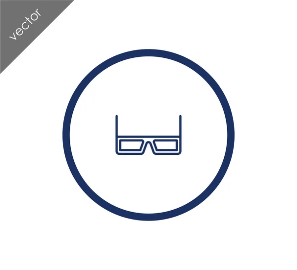 3D-s szemüveg lapos ikon — Stock Vector