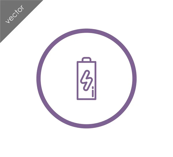 Battery charging status icon — Stock Vector