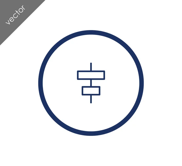 Align objects center icon — Stock Vector