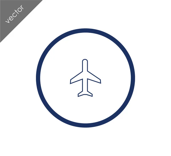 Ilustración de icono de avión — Vector de stock