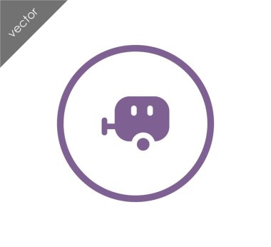 Karavan basit simgesi