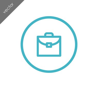 Evrak Çantası Düz Simgesi