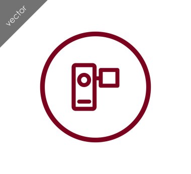 video kamera düz simgesi