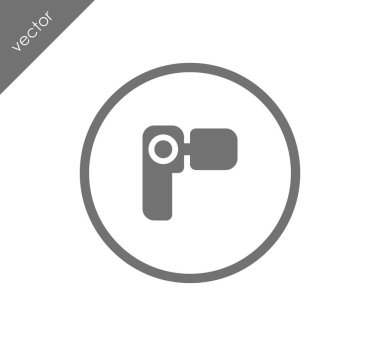 video kamera düz simgesi