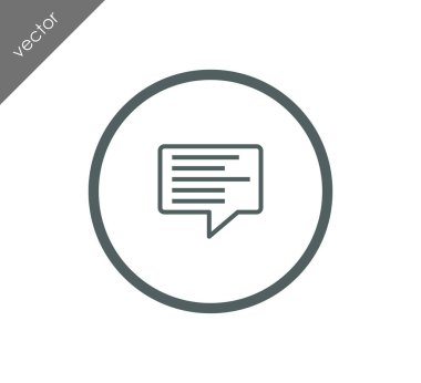 Konuşma kabarcıklar düz simgesini 