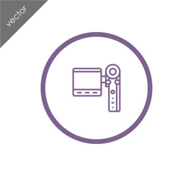 video kamera düz simgesi