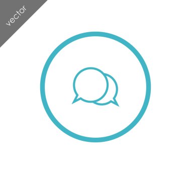 Sohbet simgesi. Yorum simgesi.