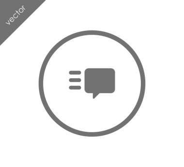 Konuşma kabarcıklar düz simgesini 