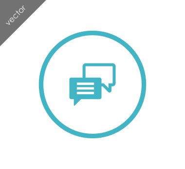 Sohbet simgesi. Yorum simgesi.