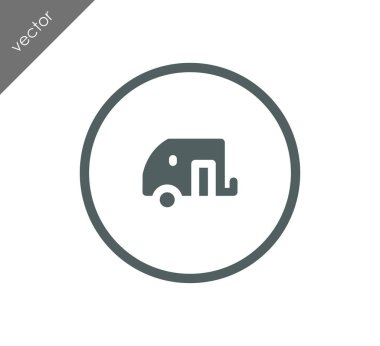 Karavan basit simgesi