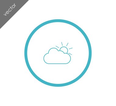 güneş ve bulut simgesi