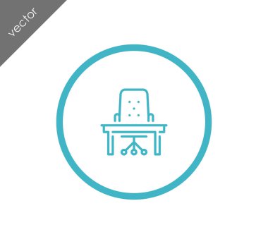 Resepsiyon düz simgesi