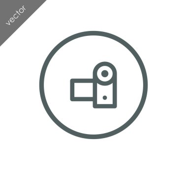 video kamera düz simgesi