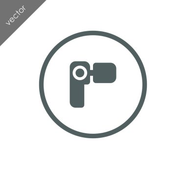 video kamera düz simgesi