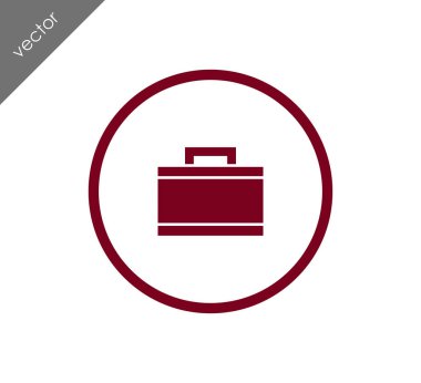 Evrak Çantası Düz Simgesi