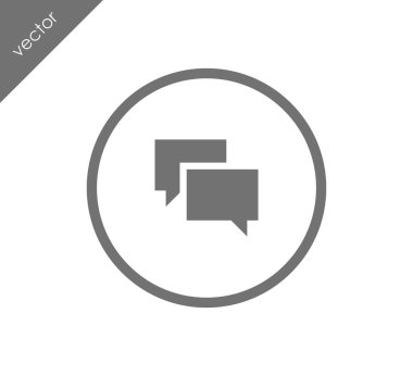 Görüşme düz simgesi