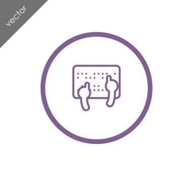 Braille makine simgesi