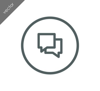 Görüşme düz simgesi