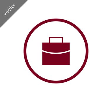 Evrak Çantası Düz Simgesi