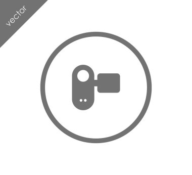 video kamera düz simgesi